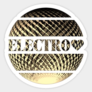 Electro in Gold - Electronic music Sticker